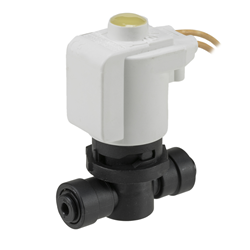 4-mm push fit connections, 2-way normally open solenoid valve, 3-mm orifice, 230V AC